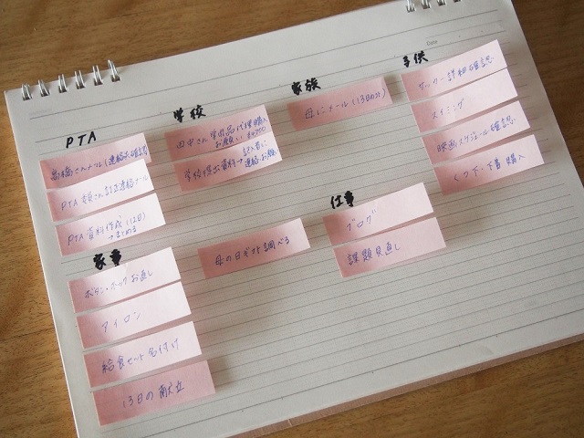 必要なのは 紙とペンと付箋 だけ 簡単タスク管理で忙しい新生活を乗り切ろう 片づけ収納ドットコム