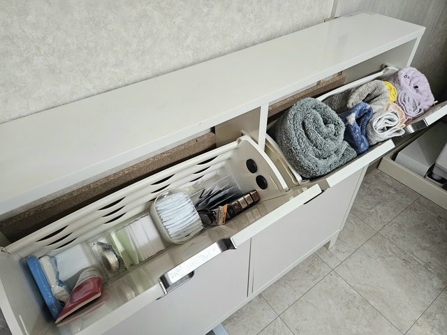マンションの狭い洗面所に最適！IKEAの靴箱が10年愛用の収納になりました