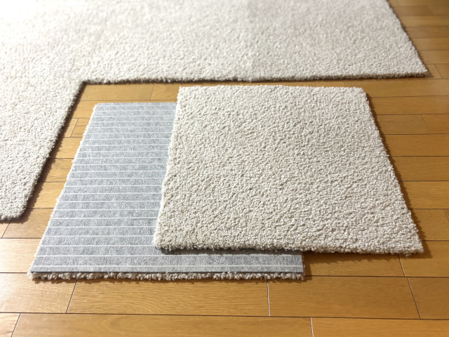 賃貸OK！床をキレイに保ち防音効果も！カット自由・部分洗い可のタイルカーペットのすすめ