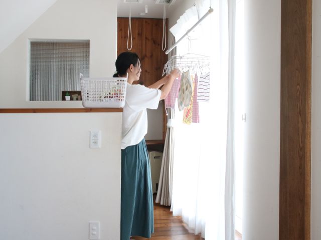 洗濯の「干す→取り込む→戻す」を無駄なくスムーズに！時短になる動線アイデア